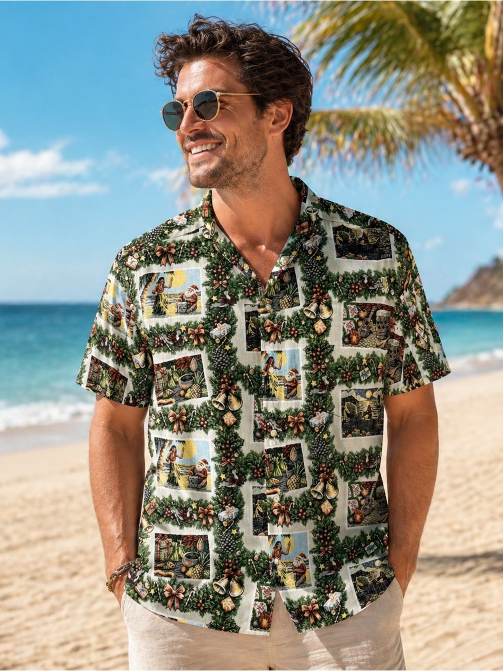 Reyn Spooner Mele Kalikimaka Xmas Hawaiian Shirt XXL Christmas Aloha
